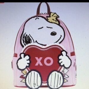 LOUNGEFLY Peanuts Snoopy Valentine’s Day Mini Backpack NWT